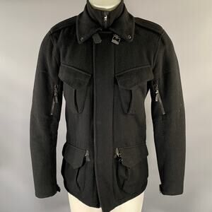 RALPH LAUREN Size S Black Wool Blend Coat Jacket